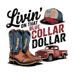 Blue Collar Dollar T-Shirt Print