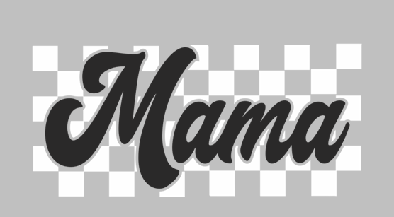 Checkered Grandma/Mama T-Shirt Print