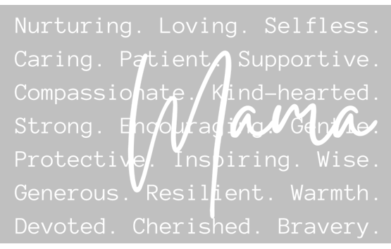 Mama Words T-Shirt Print