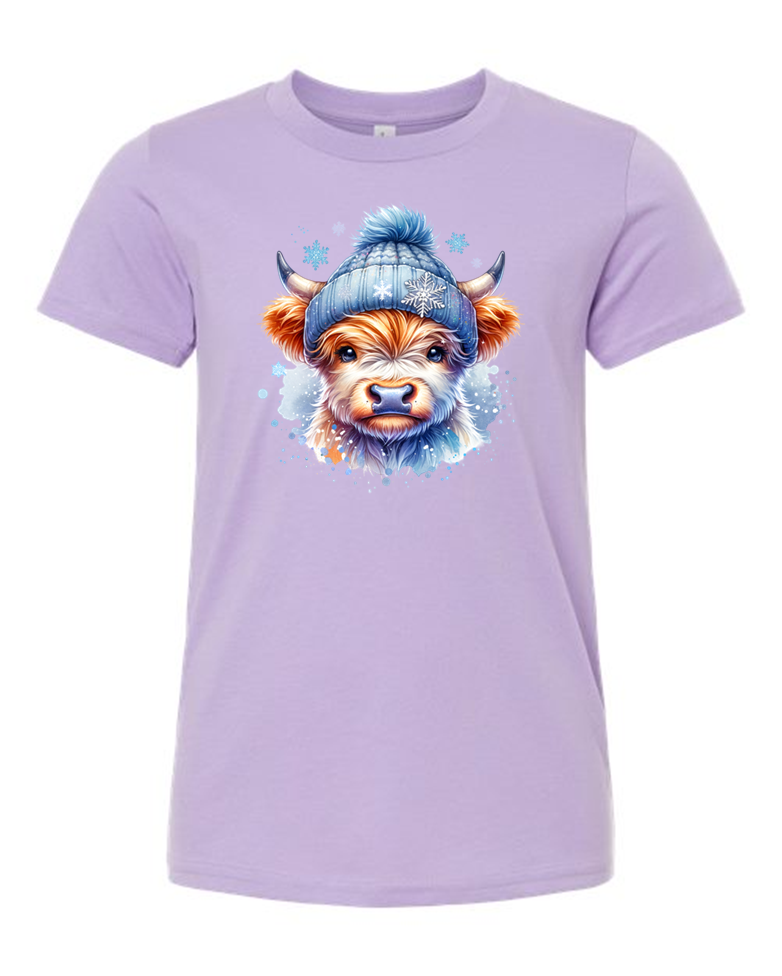 Youth Winter Wonderland Cow Tee