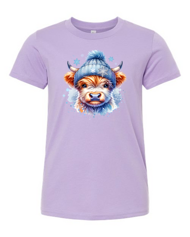 Youth Winter Wonderland Cow Tee