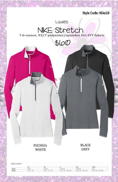 Ladies Nike Stretch 1/4 Zip