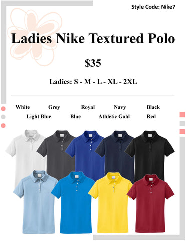 Ladies Nike Textured Polo