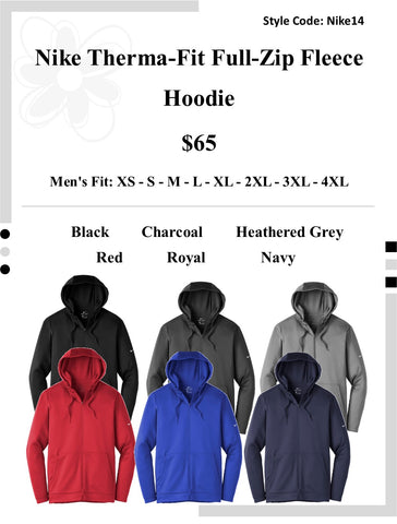 Nike ThermaFit Full-Zip Fleece Hoodie