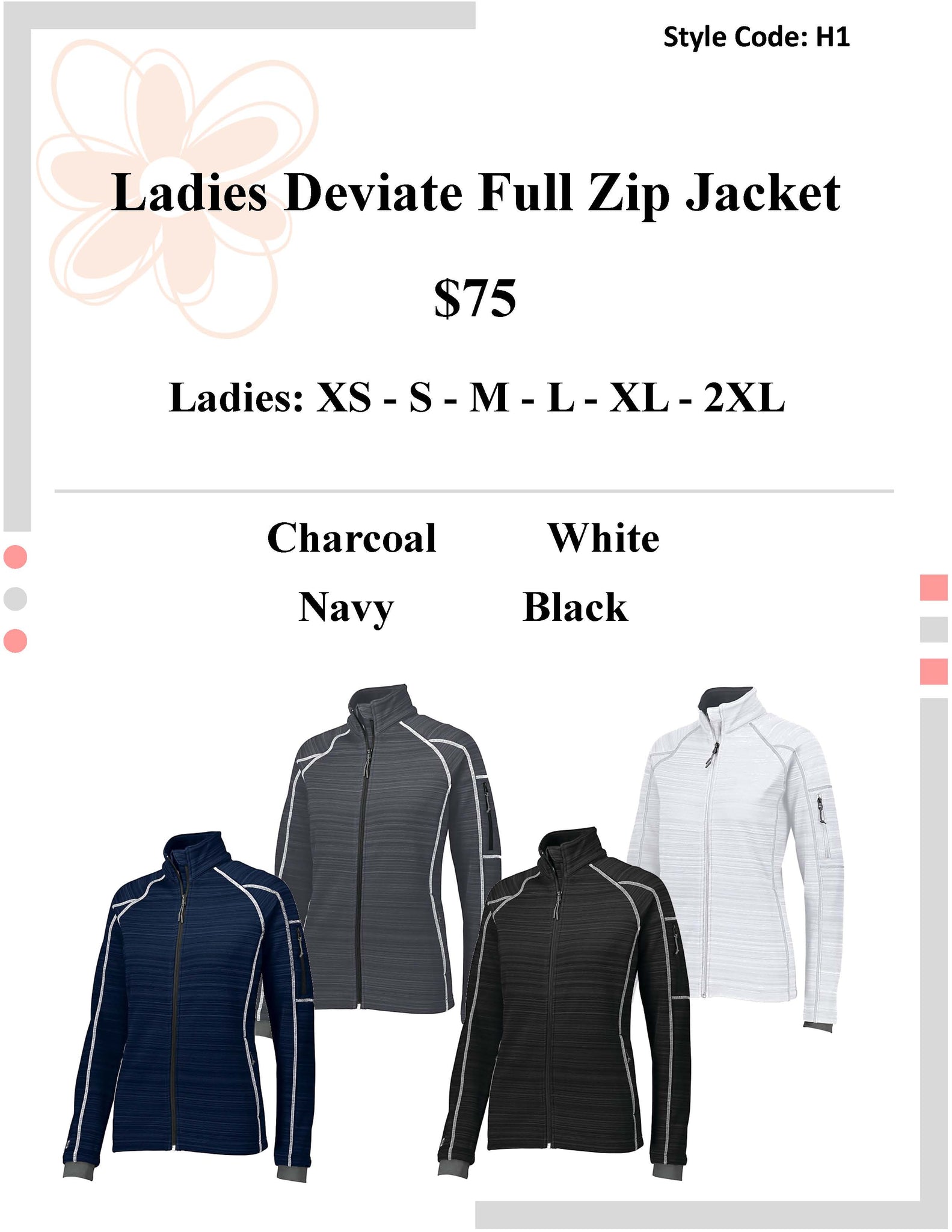 Ladies Full Zip Deviate Jacket