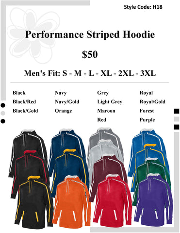 Performance Striped Hoodie