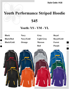 Youth Performance Striped Hoodie