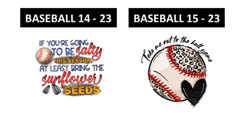 Full Color Baseball Transfers