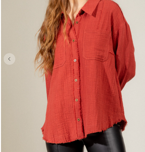 Rayon Button Top