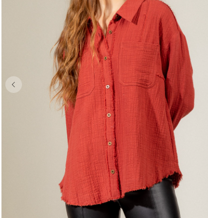 Rayon Button Top