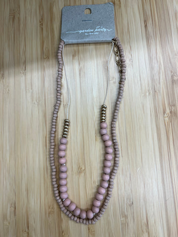 Rose Beaded Double Necklace