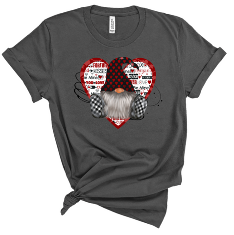 Red Heart Valentine Gnome Transfer
