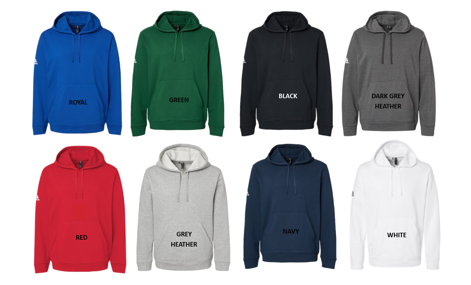 Full Color Baseball Adidas Hoodie Sparkle City Apparel Design