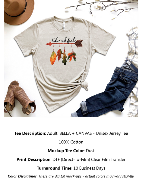 Arrow Leaves Thankful T-Shirt Pack