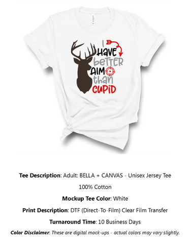 Better Aim Than Cupid T-Shirt Pack