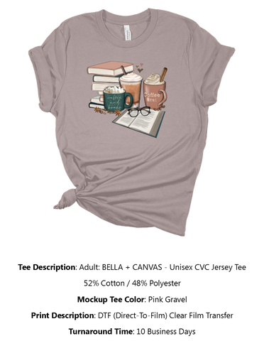 Books & Coffee T-Shirt Pack