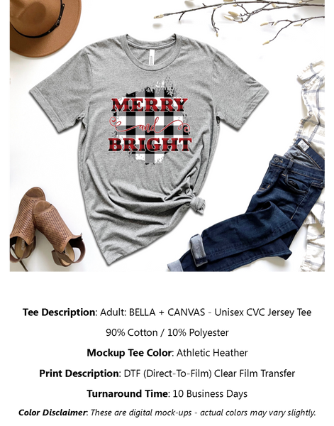 Buffalo Plaid Merry & Bright T-Shirt Pack