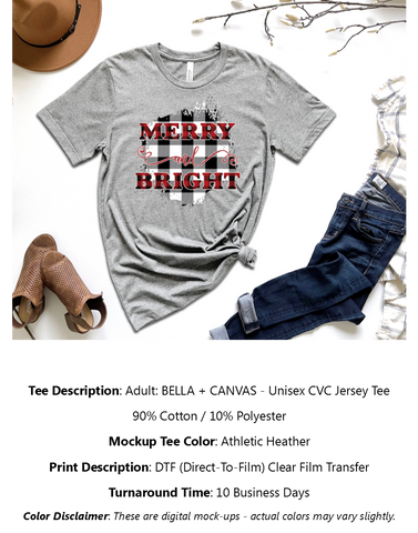 Buffalo Plaid Merry & Bright T-Shirt Pack