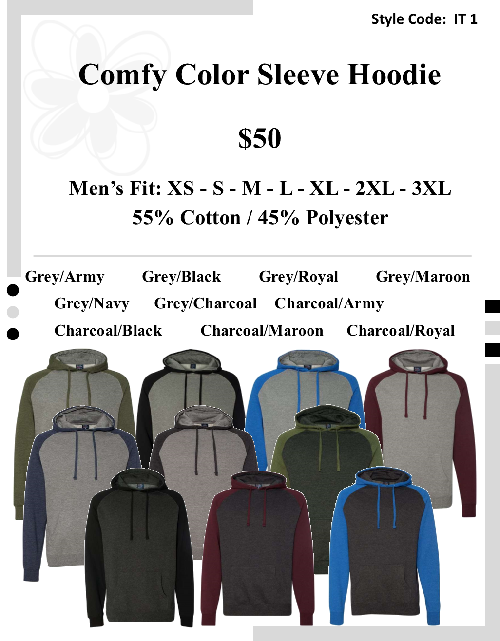 Comfy Color Sleeve Hoodie