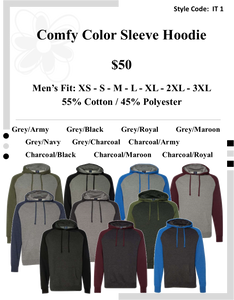 Comfy Color Sleeve Hoodie