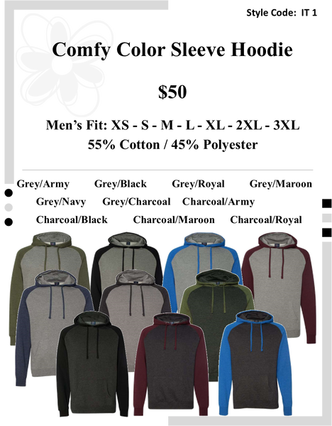 Comfy Color Sleeve Hoodie