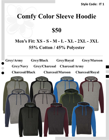 Comfy Color Sleeve Hoodie
