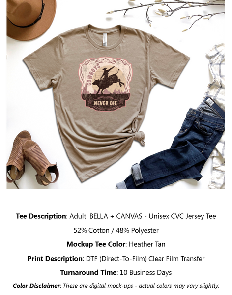 Cowboys Never Die T-Shirt Pack