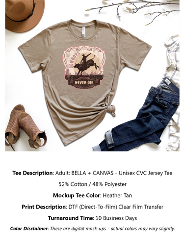 Cowboys Never Die T-Shirt Pack