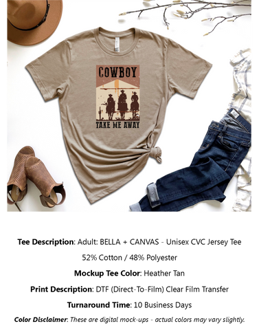 Cowboy Take Me Away T-Shirt Pack
