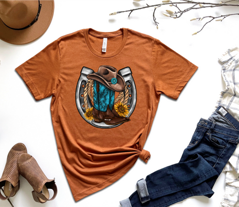 Cowgirl Horseshoe Transfer