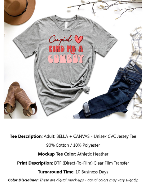 Cupid, Find Me A Cowboy T-Shirt Pack