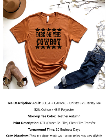 Dibs On The Cowboy T-Shirt Pack
