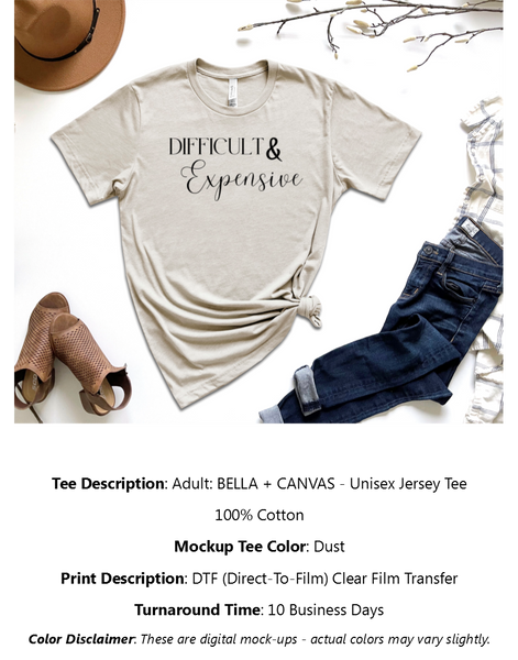 Difficult & Expensive T-Shirt Pack