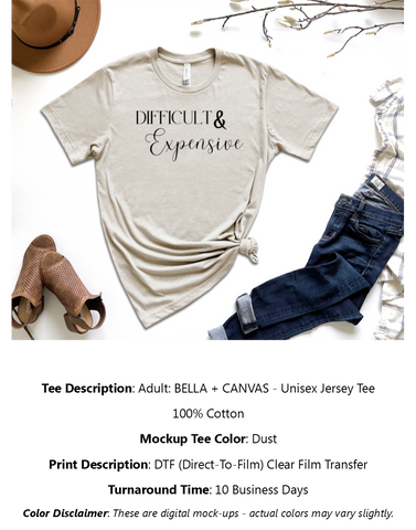 Difficult & Expensive T-Shirt Pack
