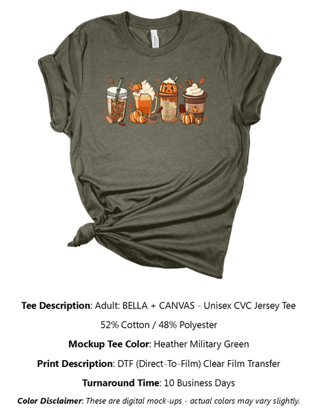 Fall Latte T-Shirt Pack