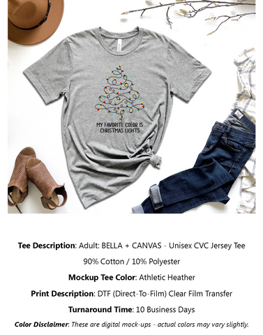Favorite Color Is Christmas Lights T-Shirt Pack