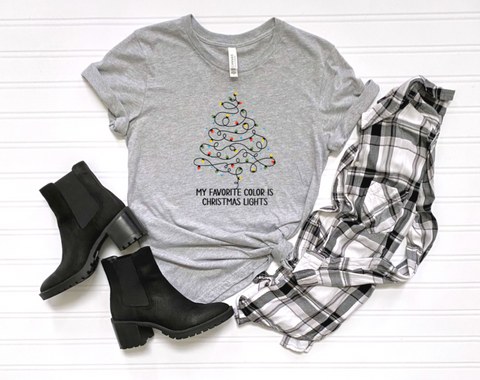 Favorite Color Is Christmas Lights Transfer