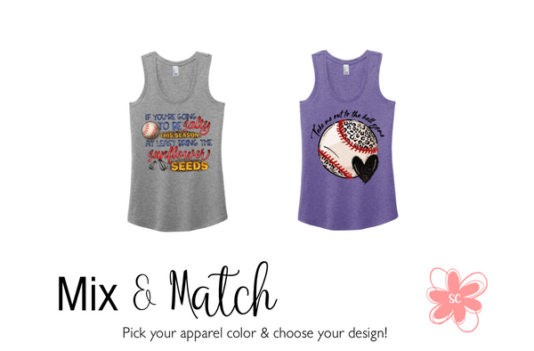 Full Color Baseball Racerback Tank Top Pack