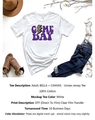 Game Day Lightning Bolt T-Shirt Pack