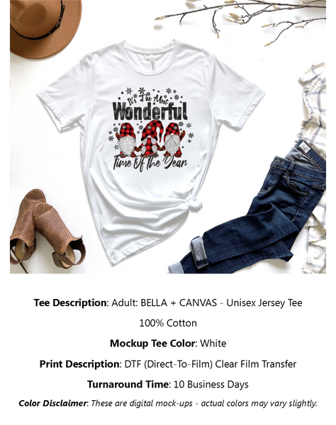 Gnomes Most Wonderful Time T-Shirt Pack