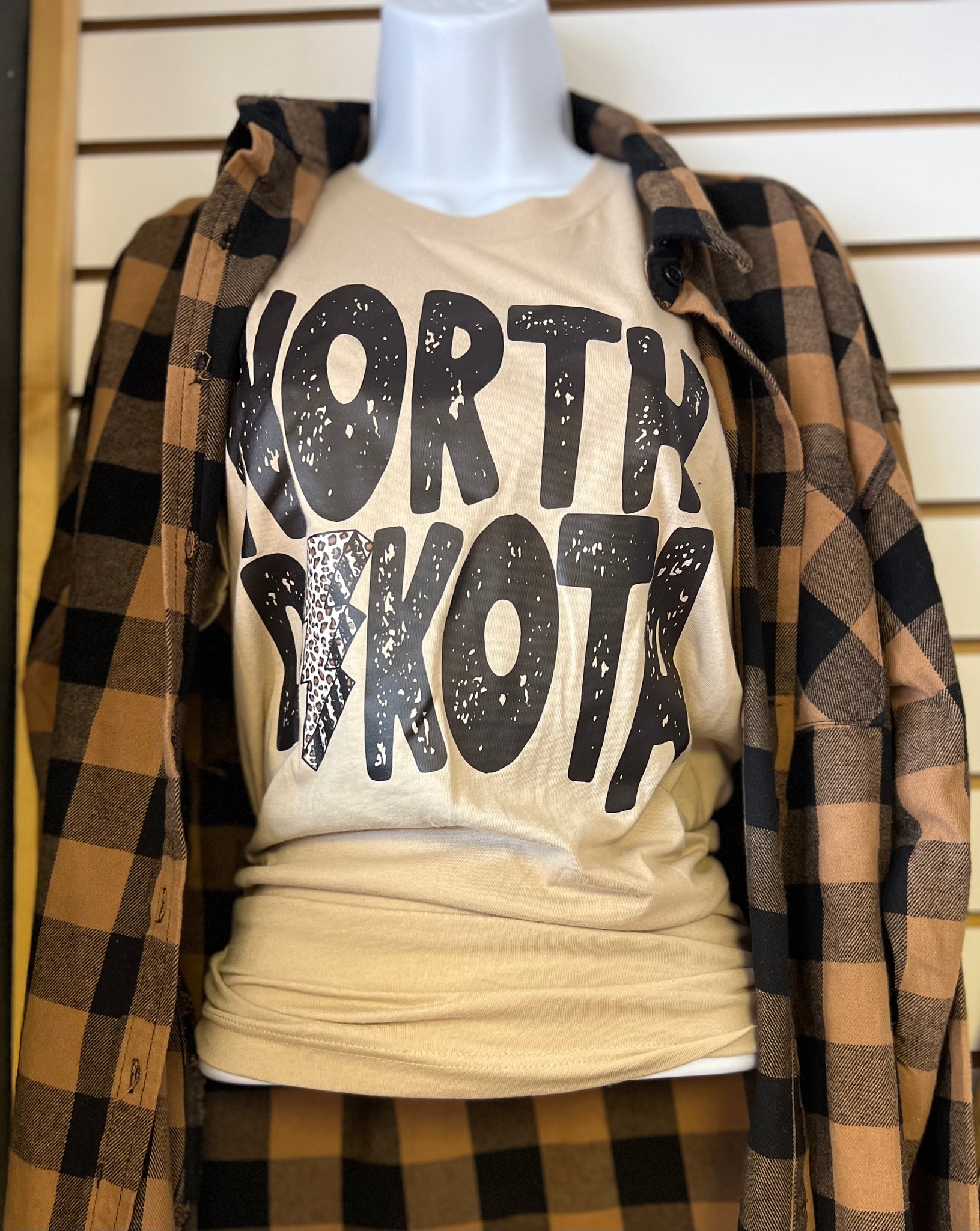 North Dakota Lightning Oatmeal Tee