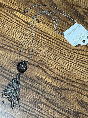 Silver Tassel Necklace