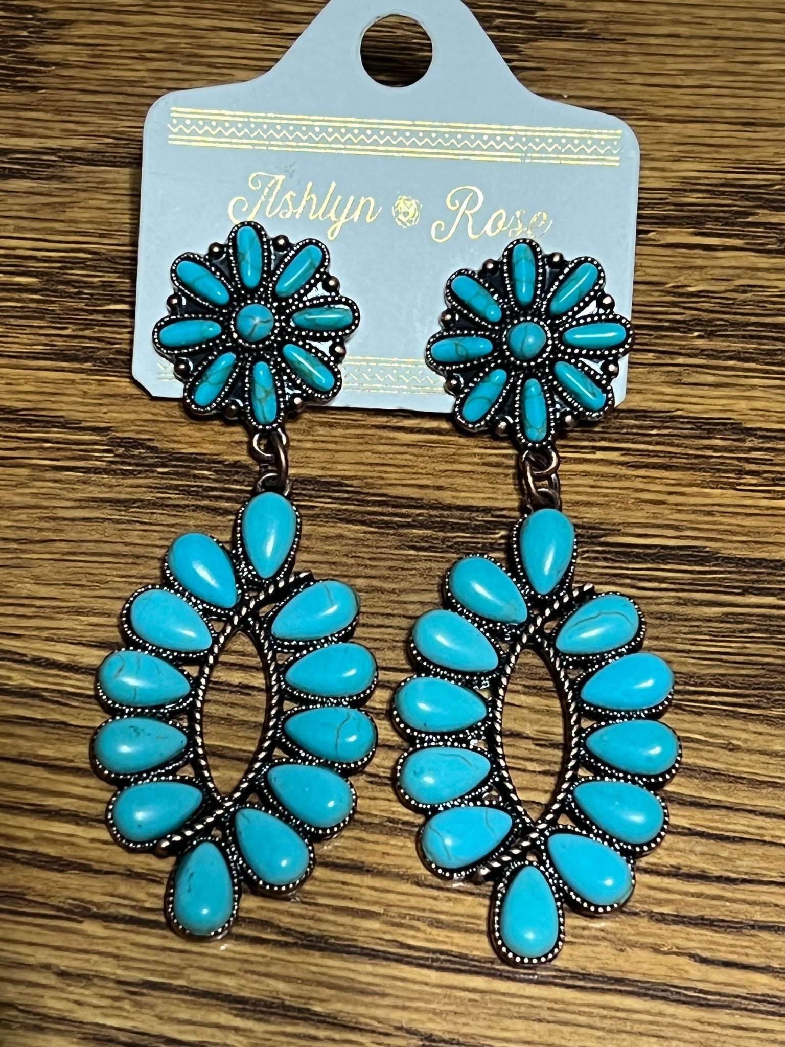 Turquoise Flower Earrings