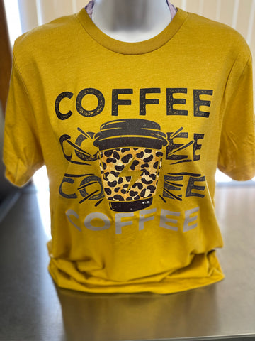 Leopard Coffee Cup Tee