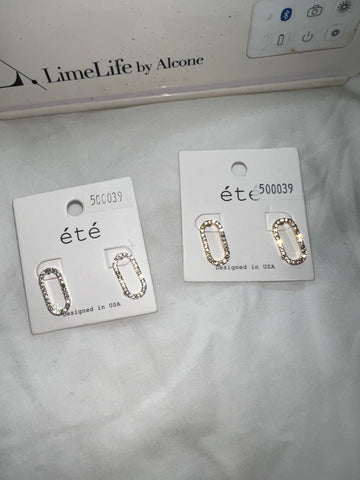 Ete Oval Bling Earrings