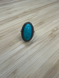 Large Oval Turquoise Ring