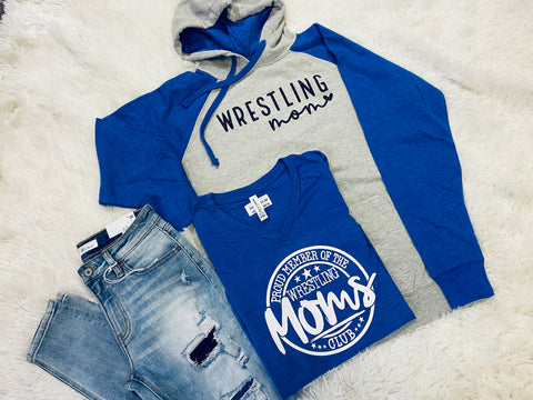 Wrestling Mom's Club V Neck Tee