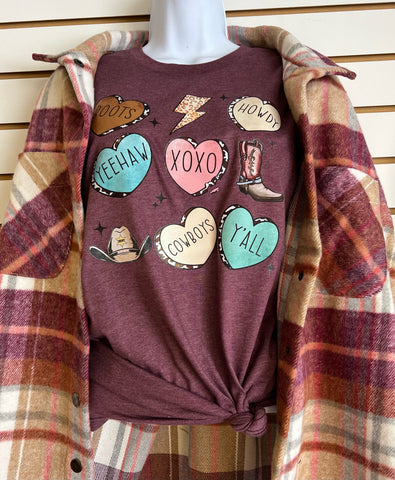 Country Conversation Hearts Tee