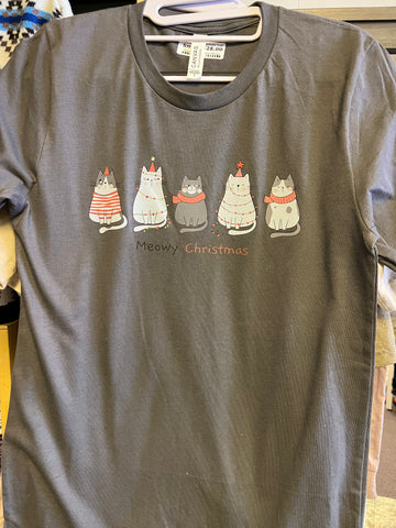 Meowy Christmas Tee