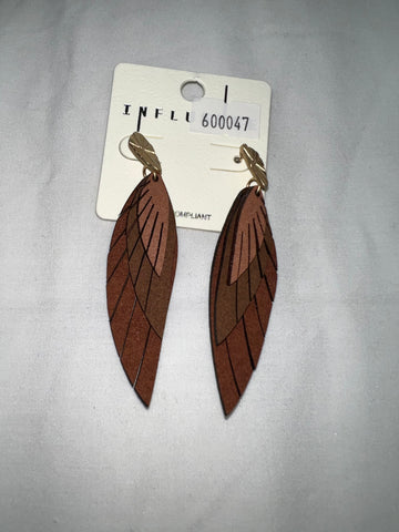 MultiFeather Leather Earrings